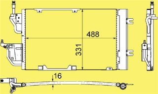 KLİMA KÖNDENSERİ ASTRA H 1.3-1.7-1.9CDTI-ZAFİRA 1.7-1.9CDTI 505X330X16 resmi