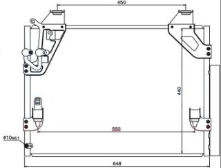 KLİMA BRAZİNG CÖNDENSER A/M HİLUX 2.5 TD 2005 940082 resmi