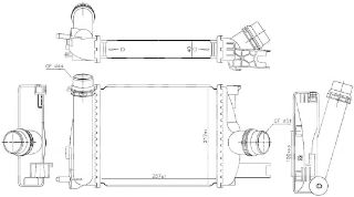 İNTERCOOLER BRAZİNG İNTERCOOLER A/M 257X217X40 CLİO IV 0.9TCE 12 /DOKKER/DUSTER/LODGY/LOGAN/SANDERO 96328 resmi