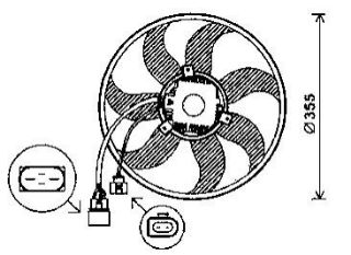 FAN RADYATÖR FAN GOLF V 1.4İ 2003-2009 TEK FAN 1K0959455FJ-1K0959455FJ resmi