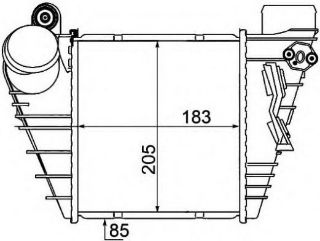 TURBO RADYATÖRÜ İNTERCOOLER VW GOLF IV 97 BORA 99 183X162X85 MEK.-OTOM. resmi