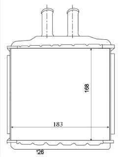 KALORİFER RADYATÖRÜ BRAZİNG DAEWOO NUBIRA-LACETTİ 04 CHEVROLET LACETTİ-NUBIRA 05 168X183X26 resmi