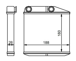 KALORİFER RADYATÖRÜ BRAZİNG FİORİNO OPEL CORSA D-ADAM 160X185X26 resmi