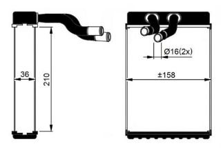 KALORİFER RDAYATÖRÜ BRAZİNG STAREX 211X158X36 resmi