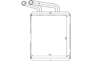 KALORİFER RDAYATÖRÜ BRAZİNG H100 KAMYONET 163X148X42 resmi