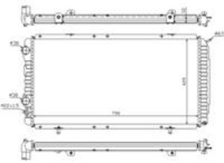 RADYATÖR BOXER-DUCATO-JUMPER 97-02 1.9D-2.5D-2.8HDI AC MEK 790X415X34 resmi