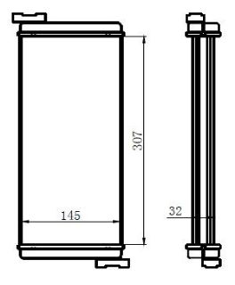 KALORİFER RADYATÖRÜ MERCEDES BENZ 190W 201 2.0-2.2-2.5D-2.5TD 82 307X145X32 OTO.-MEK. resmi