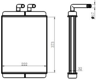 KALORİFER RADYATÖRÜ MERCEDES BENZ NG 87 373X222X32 OTO.-MEK. resmi