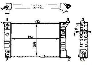 RADYATÖR ASTRA F 1.4-1.6-1.8-2.0 AC OTOM 595X359X34 resmi