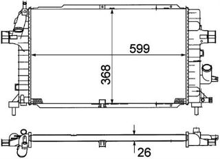 RADYATÖR ASTRA H 1.3-1.7-1.9 CDTİ 04 ZAFİRA 1.7-1.9 CDTI 05 AC KLİMASIZ MEK 603X359X34 resmi