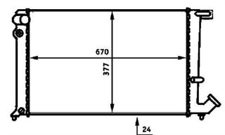 RADYATÖR 306 98-01 -PARTNER-BERLİNGO 96 -XSARA 97-00 MEK 670X377X23 resmi