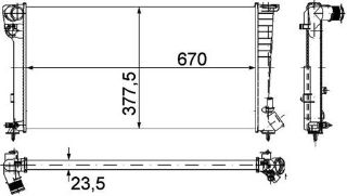 RADYATÖR 306 II-PARTNER-XSARA BERLİNGO 1.9D AC MEK 670X377X34 resmi