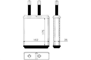 KALORİFER RADYATÖRÜ BRAZİNG MAZDA 626 OTOM/MEK 183X156X26 resmi