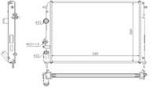 RADYATÖR MGN I-SCENIC 1.4-1.6-1.8-2.0 16V AC MEK LOGAN 1.5 DCİ 586X415X23 resmi