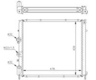 RADYATÖR KNG 97 1.9D KLİMASIZ MEK 480X433X34 resmi