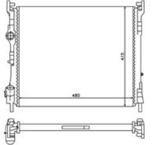 RADYATÖR CLİO II 1.5DCİ AC KLİMASIZ MEK 480X415X23 resmi