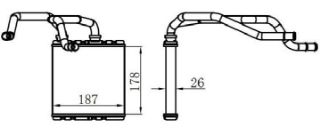 KALORİFER BRAZİNG HEATER A/M 175X190X26 QASHQAİ resmi