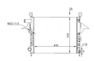 RADYATOR MECHANİCAL M/A 430 378 23 TWİNGO 1.0İ/1.2İ 93 63856 resmi