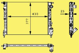 RADYATÖR NORMAL R19 1400CC-1.6 KARBÜRATÖRLÜ 2 SIRA AL PL SİSTEM resmi