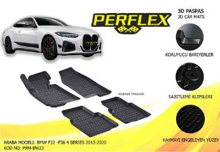 PASPAS 3D X-MAT HAVUZLU BMW F32 - F36 4 SERİSİ 13-20 SİYAH resmi