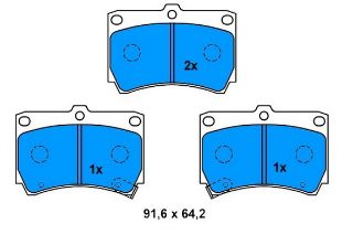 FREN BALATASI ÖN KİA RİO 00>02  / MAZDA 121 90> MAZDA 323 90>96 resmi