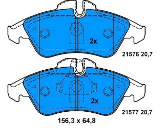 FREN BALATASI ÖN LT28-35 96>06 LT28-46 96>06 / V-CLASS 96> SPRINTER 95>06 VİTO 96>03 resmi