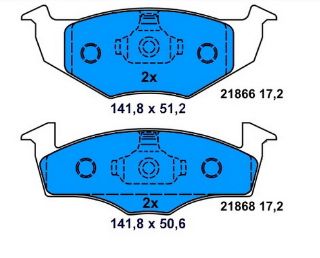 FREN BALATASI ÖN POLO III 95> LUPO 98> FOX 05> / AROSA 97> / FABİA 17.00MM resmi