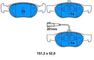 FREN BALATASI ÖN FİŞLİ MAREA 96>02 BRAVA 95>01 BRAVO I 95>01 / DELTA II 94>99 resmi