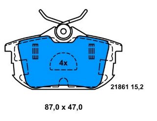 FREN BALATASI ARKA CARİSMA 96>06 COLT 04>12 SPACE STAR 98> / FORFOUR 04>06 / S40 95> resmi