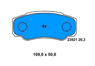 FREN BALATASI ÖN FİŞLİ DUCATO 94>02 / BOXER 94>02 / JUMPER 94>02 18Q BÜYÜK TİP resmi