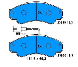 FREN BALATASI ARKA DUCATO 94>02 / BOXER 94>02 / JUMPER 94>02 resmi