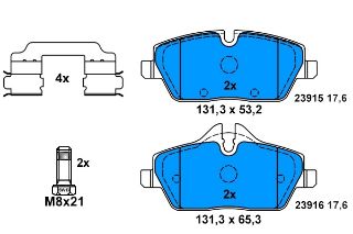 FREN BALATASI ÖN BMW 1  E81 E87 E88 E82 resmi