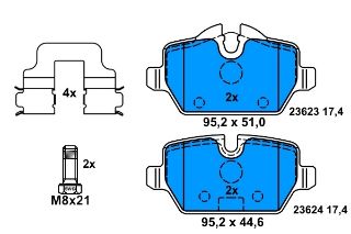 FREN BALATASI ARKA BMW 1  E81 E87 BMW 3  E90 resmi