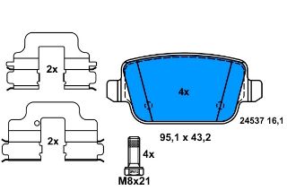 FREN BALATASI ARKA S-MAX 06> MONDEO IV 07> KUGA 08> GALAXY III 06> / S80 II 06> V70 06> XC70 06> / FREELANDER II 07> resmi