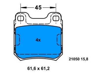 FREN BALATASI ARKA VECTRA B 95> OMEGA 86> SENATOR B 87> / 900 II 93>98 9-3 98>02 resmi