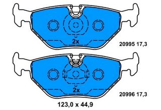 FREN BALATASI ARKA BMW 3 E30 E36 87>98 BMW 5  E34 82>97 BMW 7  E32 BMW 7 E32 86>94 BMW Z3  E36 95>05 resmi