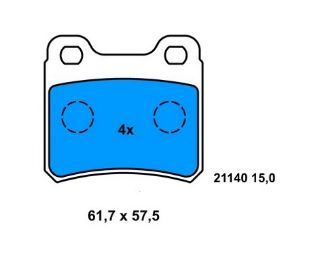 FREN BALATASI ARKA ASTRA F 91> VECTRA A 88> KADETT E 84> CALIBRA 90> / 900 II 93>98 900 II 93-98 resmi