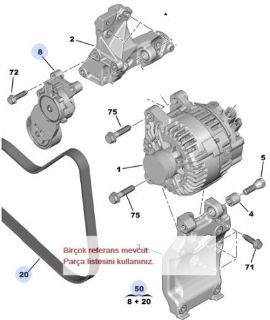 V KAYIŞ SETİ 1.6 HDİ/TDCİ DV6 FOCUS/207/307 40634 resmi