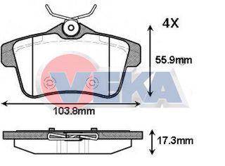 FREN BALATA ARKA PEUGEOT 3008 1.6 VTI 2009-/ 3008 1.6 HDI 2009- / 5008 1.6 HDI 2009- / CITROEN DS4 1.6 E-HDI 2011- / DS5 1.6 E-HDI 2011- / C4 (B7) 1.6 2009-/ DS4 1.6 THP 2011- resmi