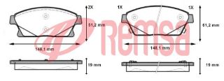 FREN BALATA ÖN İKAZLI OPEL ASTRA J 1.6İ 16 JANT 2009-2016/ MOKKA 1.4 2012-/ ZAFİRA C 1.6 2011-/ CHEVROLET TRAX 1.6 2012-2014/ CRUZE 1.6 2009-2014/ resmi