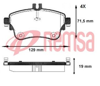 FREN BALATA ÖN MERCEDES A SERISI (W176) A 180 2012- / A 200 2012- / B SERISI (W246) B 200 2011- resmi