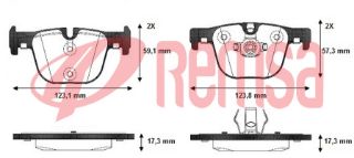 FREN BALATA İKAZLI ARKA BMW 3 SERISI (F30) 335 İ 17.30MM 2011- resmi