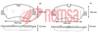 FREN BALATA ARKA FORD TOURNEO CUSTOM (V362) 2.2 TDCI 17.6MM 2012- resmi