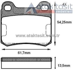 FREN BALATA ARKA MERCEDES 190 (W201) 2.0 1982-1993 / 190 (W201) D 2.5 1982-1993 resmi