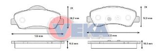 FREN BALATA ÖN İKAZLI PEUGEOT 301 1.2 VTI 2012- / CITROEN C-ELYSEE 1.2 VTI 2012- resmi