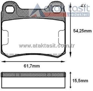 FREN BALATA ARKA MERCEDES E SERISI (W124) E 250 D 1993-1995 / E 200 1993-1995 / E 200 D 1993-1995/ 190 (W201) E 2.3 1982-1993 / E 2.5 1982-1993 resmi