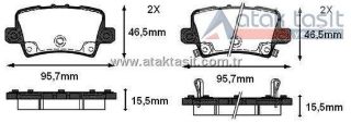 FREN BALATA ARKA İKAZLI HONDA CİVİC VIII 1.4 2005-2012 / HONDA CİVİC VIII 1.8 2005-2012 resmi