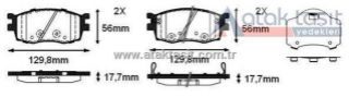 FREN BALATA ÖN İKAZLI HYUNDAİ ACCENT ERA 1.5 CRDI 2006-2012 / ACCENT ERA 1.4İ 16V 2006-2012 / ACCENT ERA 1.6 CVVT 2006-2012/ I20 (PB, PBT) 1.4 CRDI 2008-2015/ KİA RİO II 1.5 CRDI 2006-2011 resmi