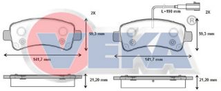 FREN BALATA ARKA CIFT FISLI FIAT DUCATO 2.0 MJT 2014- / FIAT DUCATO 2.3 MJT 2014- resmi