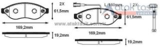 FREN BALATA FISLI ÖN FIAT DUCATO 2.3 MJT 2006-2014/ CITROEN JUMPER III 2.2 HDI 2006-2014/ PEUGEOT BOXER III 2.2 HDI 2006-2014 resmi